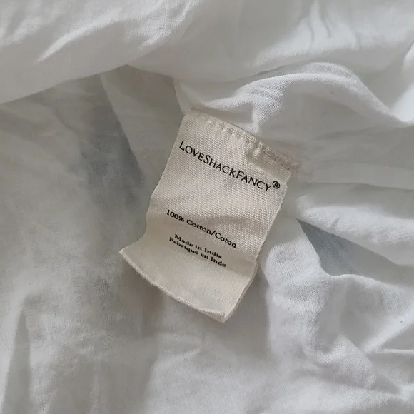 LOVE SHACK FANCY White Blue Leighton Dress - Picture 6 of 6